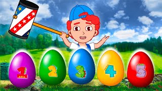 Surprise Eggs Kids Songs  TuneTots  Nursery Rhymes [upl. by Nurav]