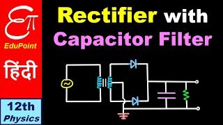 RECTIFIER with CAPACITOR FILTER  Semiconductor  13  in HINDI [upl. by Nykal]