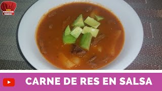 Carne de Res en Salsa receta Complaciendo Paladares [upl. by Reinold]