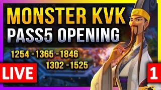 Monster KVK Pass5 Opening C11813 🔥🔥🔥 LIVE 🔴 1254 1365 1846 1302 1525  1945 [upl. by Trey]