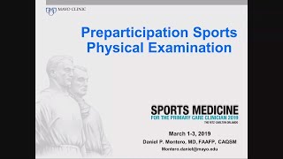 Considerations in the Sports Preparticipation Physical Exam by Daniel P Montero MD  Preview [upl. by Zadack]