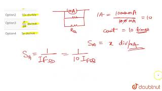 The senstivity of a milliammeter of range 0  to 100 mA is x divmilliampere [upl. by Ennairrek]