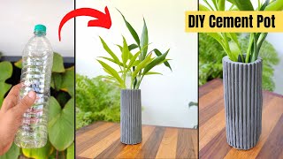 How to make a beautiful cement pot at home  DIY cement planters  Indoor plant pot  DIY planters [upl. by Ringo]