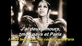 Jai Deux Amours 1930  Joséphine BAKER  Lyrics amp English Translation [upl. by Decato]