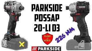 avvitatore a percussione parkside performance brushless PDSSAP 20LI D3 [upl. by Aihceyt]