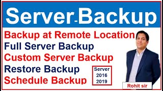 Backup How to Backup windows server 2016 and Server 2022 in Hindi  Part25 via Rohit Shanu [upl. by Abisha]