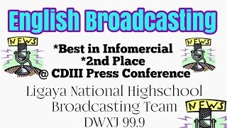 English Broadcasting Sample  Best In Infomercial  Broadcasting LNHS [upl. by Weywadt779]