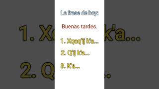 Los saludos en Kaqchikel parte 2 learning idiomas aprender learning [upl. by Htebi]