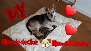 DIY Hundekissen DIY Hundedecke selber machen Hundekissen nähen Hundedecke nähen [upl. by Olivann500]