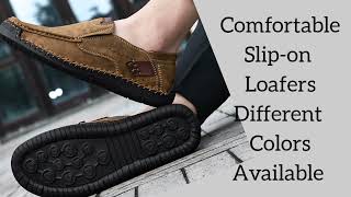 Men Shoes Slipon Loafers Casual Walking Flats [upl. by Krever]