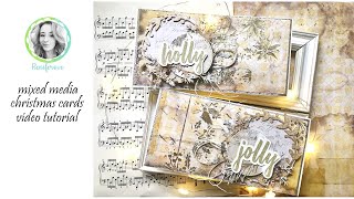 Mixed Media Christmas Cards for Craft4You [upl. by Aneehsat]