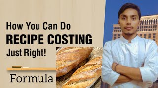 How to Make Recipe Costing📚 Bakery amp Kitchen Recipe Costing Formula Recipe Costing excel recipe [upl. by Krystin]