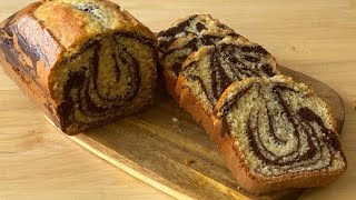 Recette de cake marbré au chocolat extrêmement simple à réaliser  Marble cake recipe [upl. by Stephenie889]