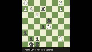 Vienna game  Max lange defense chess chessgrandmaster hikaru chessplayer checkmate magnus [upl. by Eninotna43]