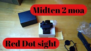 Midten 2 moa red Dot sight unboxing and initial impressions [upl. by Herrod897]