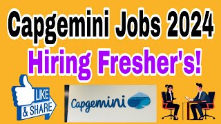 Capgemini Job Recruitment 2024 Hiring as Network Engineers 2 Apply Now [upl. by Adlee]