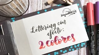 Lettering con efecto dos colores [upl. by Gytle665]