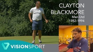 Clayton Blackmore ExMan Utd Stars Play Golf [upl. by Rinee]