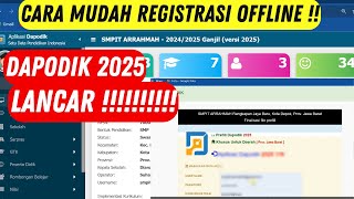 Cara Registrasi Offline Dapodik 2025  Mudah [upl. by Sacha]