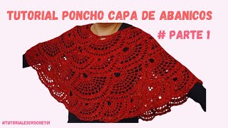 Capa de abanicos parte 1 tejida a crochet tutorialecrochet [upl. by Shelia477]