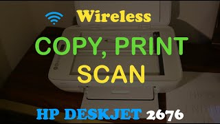 How to Print Scan amp Copy with HP Deskjet 2676 Ink Advantage AllInOne Printer review [upl. by Wilburn]