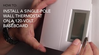 How to install Wall thermostat singlepole on 120V baseboard  Cadet Heat [upl. by Ahsekram219]