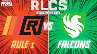 MENA 2024 RLCS Open Qualifier 1 FINALS  RULE 1 vs FALCONS  Full Match Replay RLCS Championship Q1 [upl. by Annawaj211]