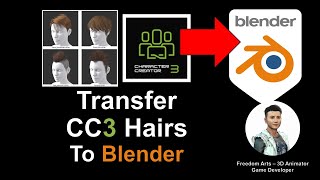 Character Creator 3 hairs to Blender  Full Tutorial [upl. by Samohtnhoj]