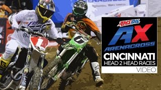 BATTLE Head 2 Head Races  Cincinnati  AMSOIL Arenacross [upl. by Camella]