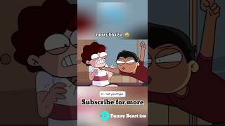 Bunty bhaiya  funny animation  Ft NOT YOUR TYPE shorts short youtubeshorts funny [upl. by Borchert]