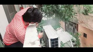 split Ac blue star service gandhi colony muzaffarnagar [upl. by Hterag815]