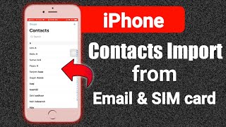 Contacts Copy From Email amp Sim Card In iPhone [upl. by Maccarthy]