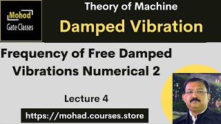 TOM 04 Frequency of Free Damped Vibrations Numerical 2 [upl. by Neevan]