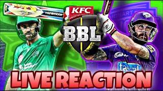 BBL 13  MELBOURNE STARS vs HOBART HURRICANES LIVE REACTION [upl. by Kaenel]