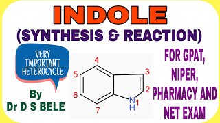 INDOLE SYNTHESIS REACTIONS AND MEDICINAL COMPOUNDS [upl. by Aninep]