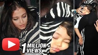 Aishwarya Rai Protects Baby Aaradhya At Chandigarh Airport  Catch Aardhaya Bachchan Sleeping [upl. by Oniluap792]