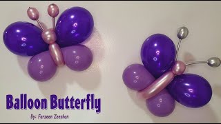 How To Make Balloon Butterfly With Easy Steps  DIY Balloon Art [upl. by Harts]