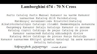 Lamborghini 674  70 N Cross Parts Catalog [upl. by Nevanod95]