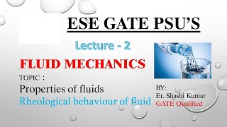 Rheological Behaviour of Fluids  Rheology  lec2  Fluid Mechanics [upl. by Broome]