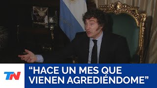 Javier Milei quotEl cobarde de Sánchez se metió abajo de las polleras de las mujeresquot [upl. by Wier735]