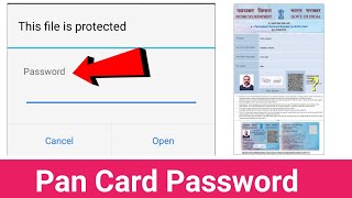 How to open PAN card PDF file  epan card  PAN card password in hindi  PAN card password [upl. by Kester]