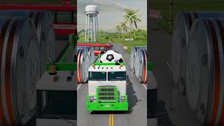 Mixed Colour Buses amp Oil Tanker Truck vs Bollards Crash  BeamNGDrive [upl. by Eniawtna]