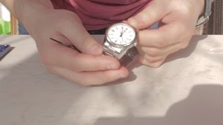 Changing the battery on a Casio WR 50M MTP1302 wristwatch [upl. by Bard]