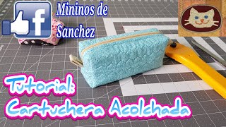 Tutorial Como hacer una Cartuchera Acolchada Quilting [upl. by Annavoig]