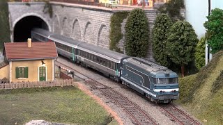 Trains HO Ep14 Le Cévenol Paris Marseille via Clermont BB 67400 [upl. by Krakow]