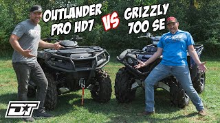 Battle of The 700 Singles Yamaha Grizzly 700 vs Can Am Outlander Pro HD7 [upl. by Gabriele]