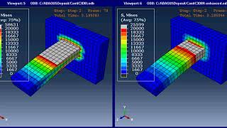 Element Effect on Stress Distribution  FEA Dynamic Explicit  ABAQUS [upl. by Bergerac440]