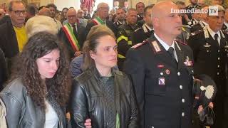 MANFREDONIA LACRIME IN CATTEDRALE PER LULTIMO SALUTO AL CARABINIERE FRANCESCO PASTORE [upl. by Akinahc]