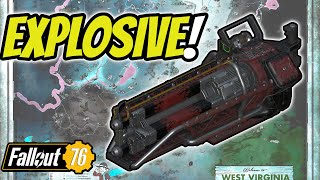 Is The Explosive Gatling Laser Worth It In Fallout 76 [upl. by Dnomra]