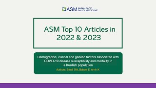 ASM Top Medical Articles Series 2022 amp 2023 SARSCOV2 SUSCEPTIBILITY AND MORTALITY HD [upl. by Eisso]